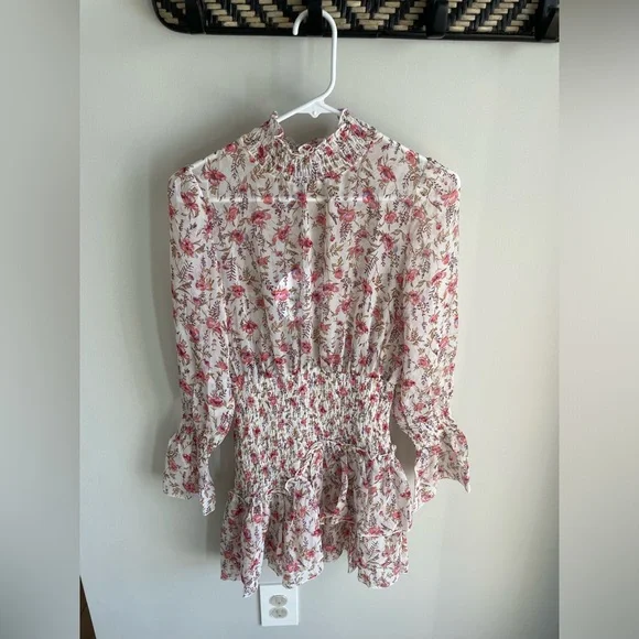Princess Polly Guetta Mini Dress - Ditsy Floral - White/Pink - US Size 4 - NWT - Picture 11 of 14